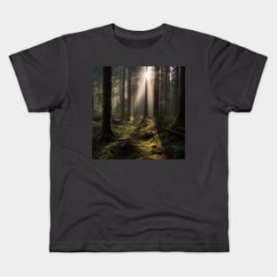 Sunshine on the dense forests after the rain Kids T-Shirt